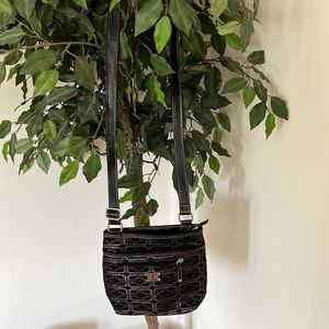 Black and Silver Cross Body Purse.